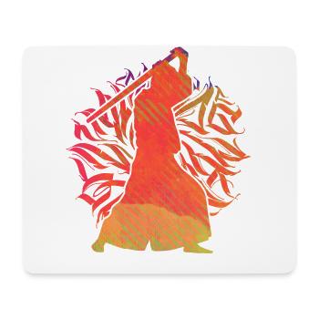 Aïkido - Tapis de souris (format paysage) - blanc - Devant