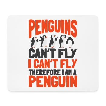 Penguins can't fly Seabird King Penguin Penguin - Mouse Pad (horizontal) - white - Front