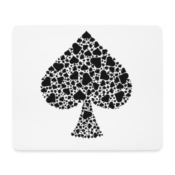 POKER - Pik-Ass - Pik-Ass - Bekleidung Poker - Mousepad (Querformat) - Weiß - Vorne