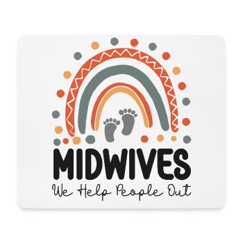 Nurse Midwife Birth Worker Pun - Mouse Pad (horizontal) - white - Front