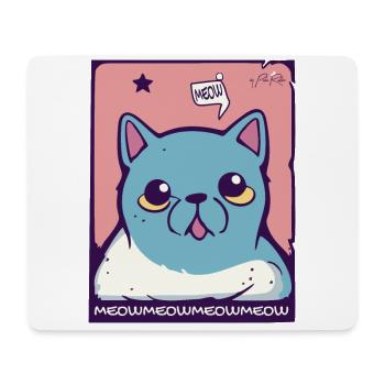 Miau und Jammern Katze - Mousepad (Querformat) - Weiß - Vorne