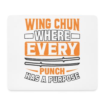 Wing Chun, wo jeder Schlag einen Zweck hat - Mousepad (Querformat) - Weiß - Vorne
