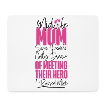 Infirmière Sage-femme Accoucheuse Maman - Tapis de souris (format paysage) - blanc - Devant