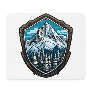 Montagnes Symbole Alpinisme - Tapis de souris (format paysage) - blanc - Devant