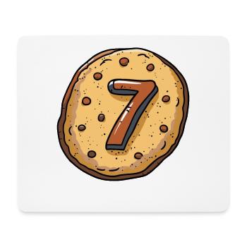 Birthday cookie for seven-year-old child - Mouse Pad (horizontal) - white - Front