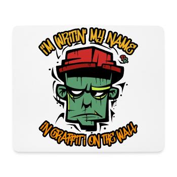 my name, graffiti tag on the wall - Mouse Pad (horizontal) - white - Front