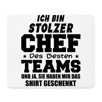 Stolzer Chef Des Besten Teams Shirt Geschenkt Fun - Mousepad (Querformat) - Weiß - Vorne