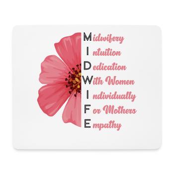 Nurse Midwife Birth Worker - Mouse Pad (horizontal) - white - Front