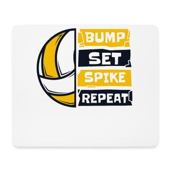 Bump Set Spike Repeat Volleyballfreak Volleyball - Mousepad (Querformat) - Weiß - Vorne