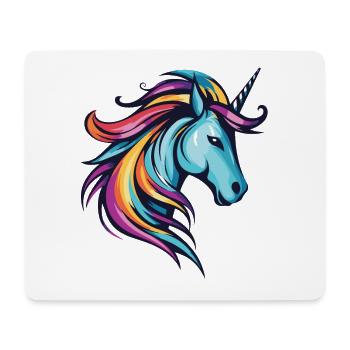 Unicorn Head - Mouse Pad (horizontal) - white - Front