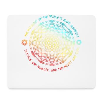The Harmony Of The World Sacred Geometry - Mouse Pad (horizontal) - white - Front