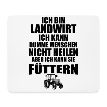 Ich bin Landwirt Landwirtschaft Landwirt Traktor - Mousepad (Querformat) - Weiß - Vorne