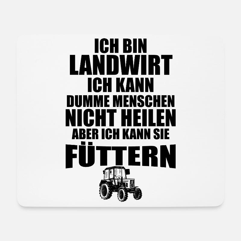 Ich bin Landwirt Landwirtschaft Landwirt Traktor - Mousepad (Querformat) - Weiß