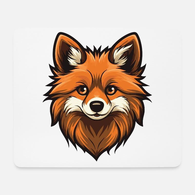 Pomeranian Hund Kopf - Mousepad (Querformat) - Weiß