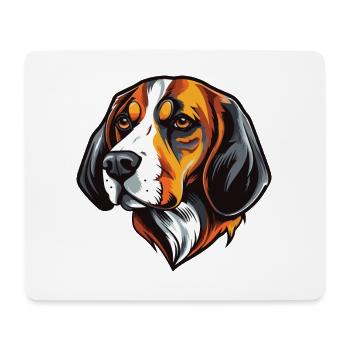 Beagle Hund Kopf - Mousepad (Querformat) - Weiß - Vorne