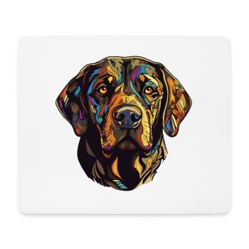 Labrador Hund Kopf - Mousepad (Querformat) - Weiß - Vorne