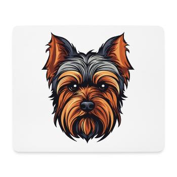 Yorkshire Terrier Dog Head - Mouse Pad (horizontal) - white - Front