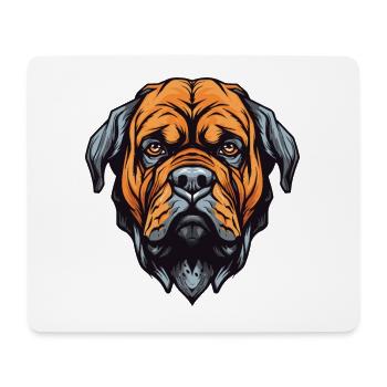 Tête de chien Mastiff - Tapis de souris (format paysage) - blanc - Devant