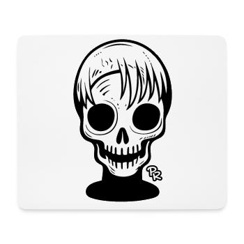 Fille de crâne effrayante - Tapis de souris (format paysage) - blanc - Devant