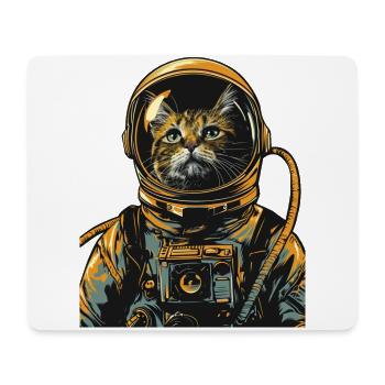 Astronaute Chat Explorateur De L’espace Drôle - Tapis de souris (format paysage) - blanc - Devant
