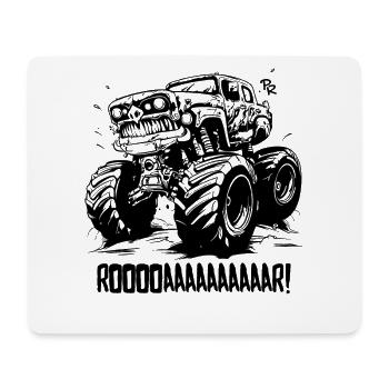 Super Monster Truck - Mousepad (Querformat) - Weiß - Vorne