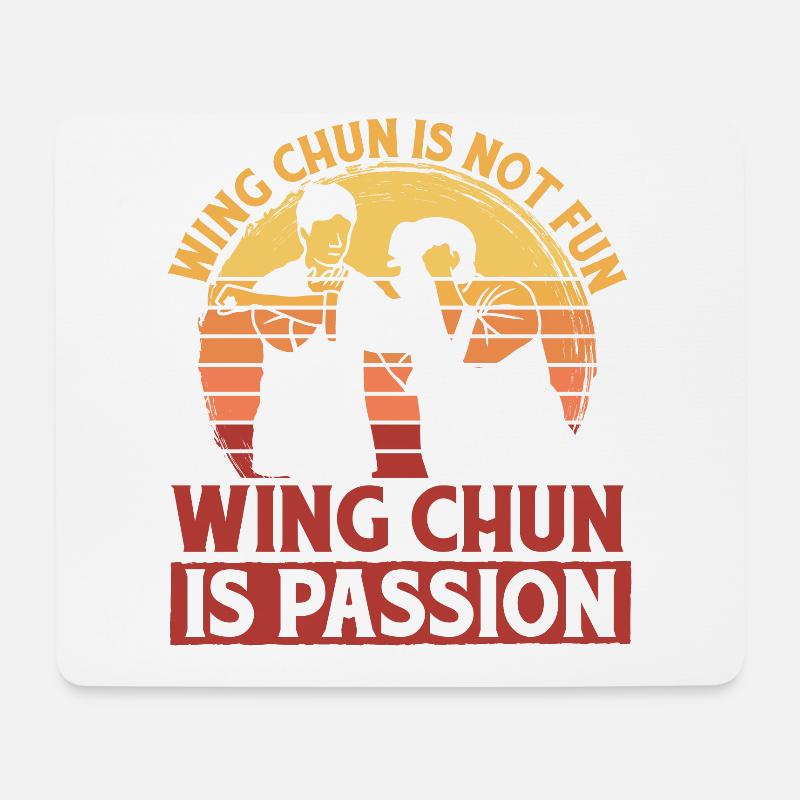 Wing Chun macht keinen Spaß Wing Chun ist Leidenschaft - Mousepad (Querformat) - Weiß