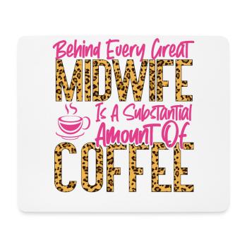 Nurse Midwife Birth Worker Coffee - Mouse Pad (horizontal) - white - Front