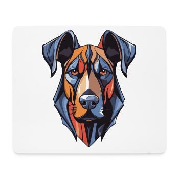 Great Dane Dog Head - Mouse Pad (horizontal) - white - Front