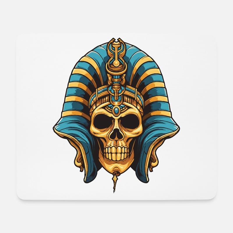 Pharao Totenkopf - Mousepad (Querformat) - Weiß