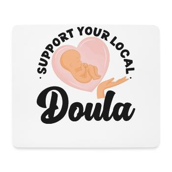 Doula Travailleuse à la naissance Soutien aux fleurs - Tapis de souris (format paysage) - blanc - Devant