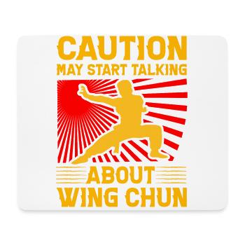 La prudence peut commencer à parler du Wing Chun - Tapis de souris (format paysage) - blanc - Devant