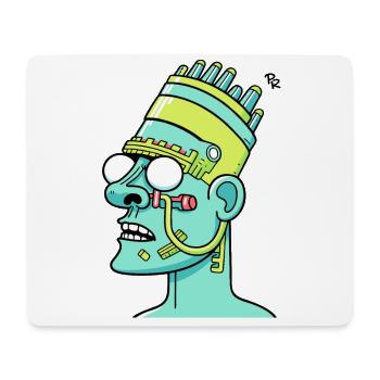 Lustiger Cartoon-Pharao - Mousepad (Querformat) - Weiß - Vorne