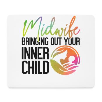 Nurse Midwife Birth Worker Pun - Mouse Pad (horizontal) - white - Front