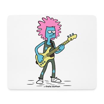 Le bassiste le plus cool du groupe - Tapis de souris (format paysage) - blanc - Devant