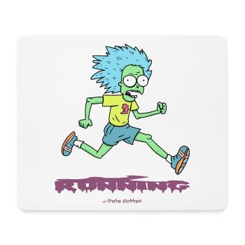 Zombie-Marathon: Laufen - Mousepad (Querformat) - Weiß - Vorne