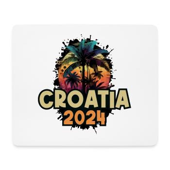 Croatia 2024 Urlaub Spruch - Mousepad (Querformat) - Weiß - Vorne
