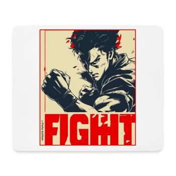 Poster: Martial-Arts Manga Anime Combat - Mouse Pad (horizontal) - white - Front