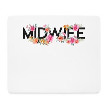 Nurse Midwife Birth Worker Flower - Mouse Pad (horizontal) - white - Front