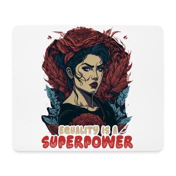 Equality is a Superpower - Mouse Pad (horizontal) - white - Front
