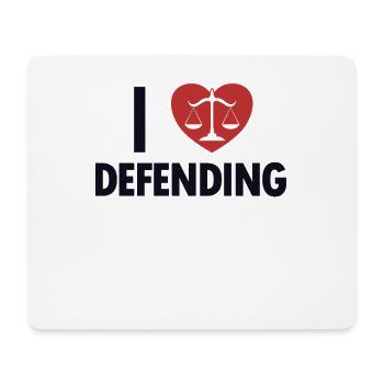 Ich liebe es, den Rechtsberater des Generalstaatsanwalts zu verteidigen - Mousepad (Querformat) - Weiß - Vorne