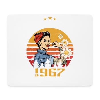 57 Jahre - Geboren im Februar 1967 - Mousepad (Querformat) - Weiß - Vorne