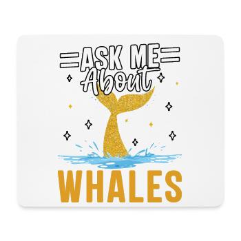 Fragen Sie mich nach Walen - Mousepad (Querformat) - Weiß - Vorne