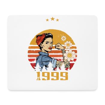 25 years old - Born in February 1999 - Mouse Pad (horizontal) - white - Front