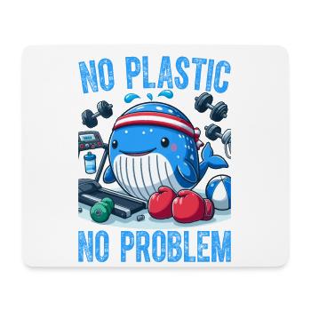 Kein Plastik, kein Problem - Mousepad (Querformat) - Weiß - Vorne