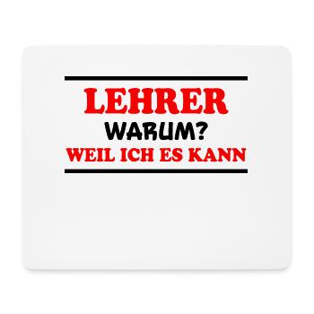 Lehrer Spruch Unterricht Lustiges Lehrer Geschenk - Mousepad (Querformat) - Weiß - Vorne