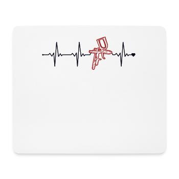 Heartbeat Car Spray Automotive Vehicle Car Painter - Mouse Pad (horizontal) - white - Front