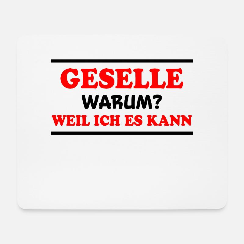 Geselle Spruch Lustiges Gesellenprüfung Geschenk - Mousepad (Querformat) - Weiß