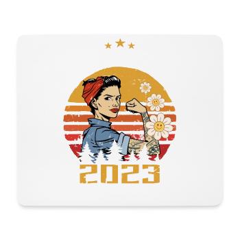 1 years old - Born in February 2023 - Mouse Pad (horizontal) - white - Front