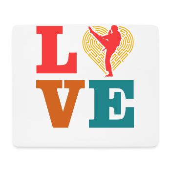 Taekwondo-Liebe - Mousepad (Querformat) - Weiß - Vorne