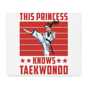 Diese Prinzessin kann Taekwondo - Mousepad (Querformat) - Weiß - Vorne